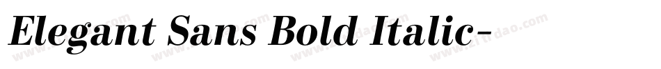 Elegant Sans Bold Italic字体转换